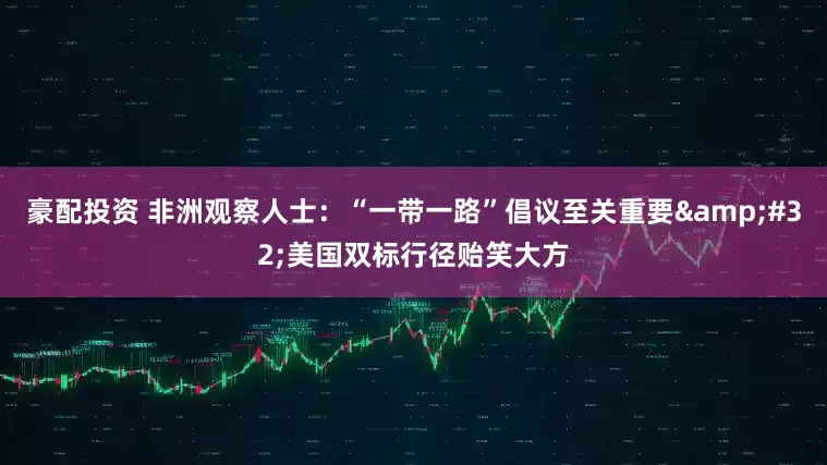 豪配投资 非洲观察人士：“一带一路”倡议至关重要&#32;美国双标行径贻笑大方